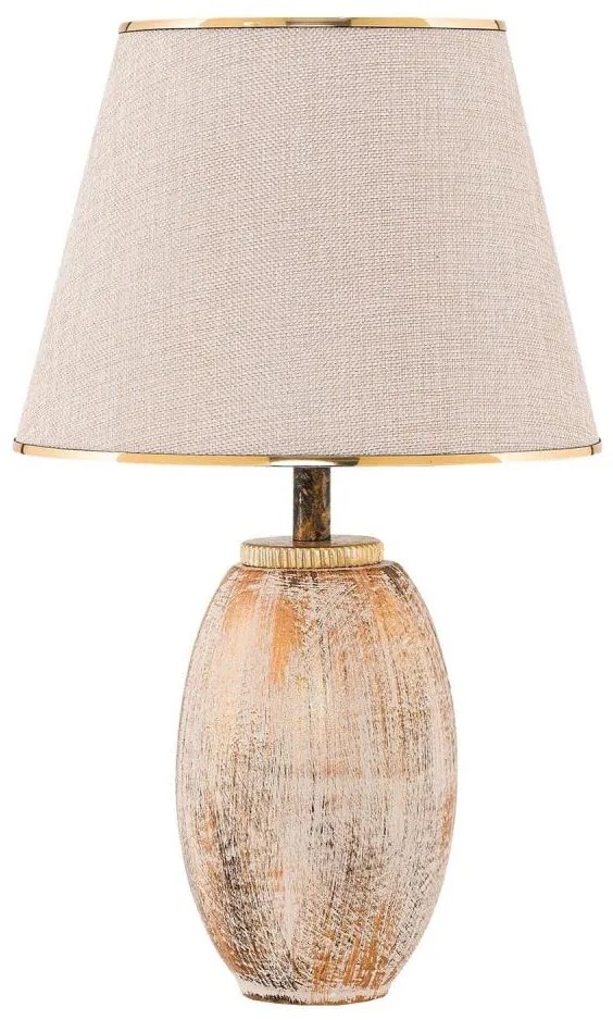 Настолна лампа RAMZES 1xE27/40W/230V кремава/златна