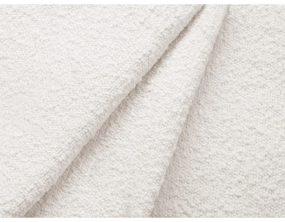 Бял разтегателен ъглов диван от букле (десен ъгъл) Jodie – Micadoni Home