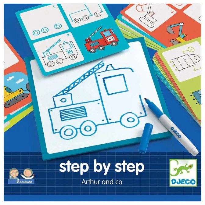 Djeco - Игра образователна нарисувай стъпка по стъпка Момче DJ08321G