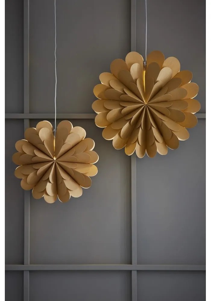 Висяща светлинна декорация с коледен мотив в златисто ø 45 cm Maravilla - Markslöjd