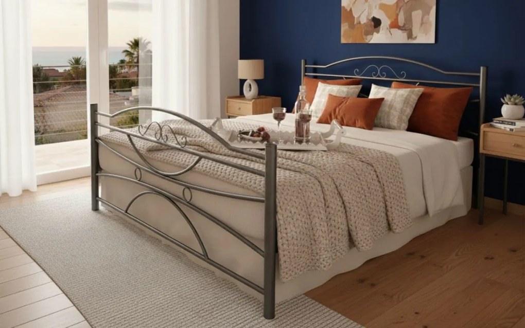 Легло Ramon-150x200-Silver Σφυρίλατο-Με ποδαρικό