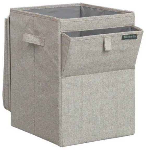 Кутия за пране Brabantia Stackable 1000827, 35 л, Преден отвор, Широк капак, Сгъваема, Сив