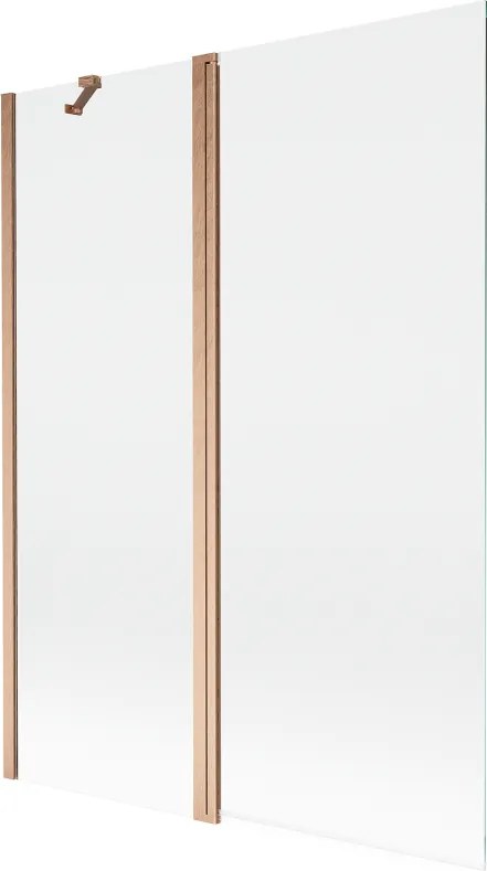 Mexen Mist душ параван 2-крилен 130 x 150 cm, прозрачен, четкан мед - 8A9-130-011-65-00