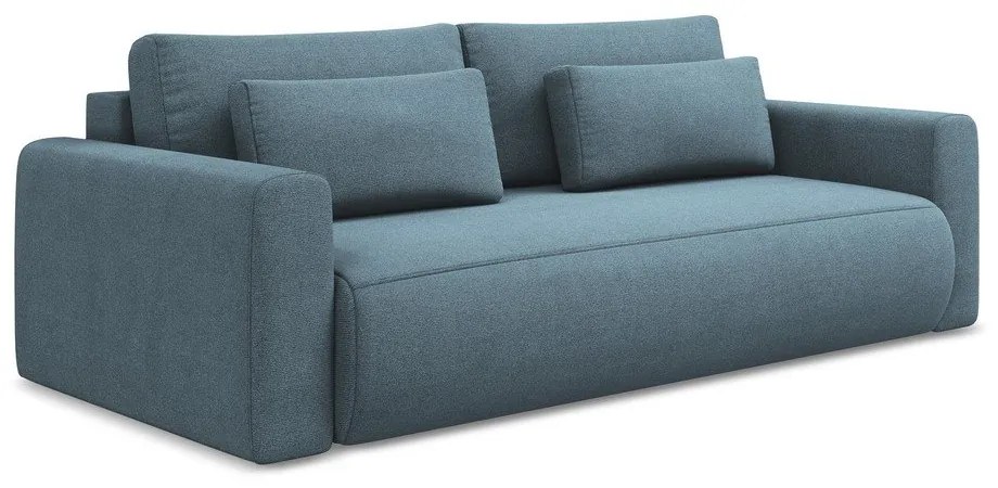 Светлосин разтегателен диван с място за съхранение 238 cm Kapua – Makamii