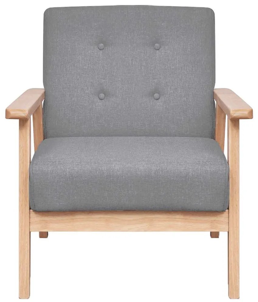 242225 vidaXL Фотьойл, светлосив, текстил