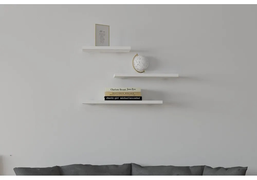 Бял рафт в комплект от 3 бр. Leila - Kalune Design