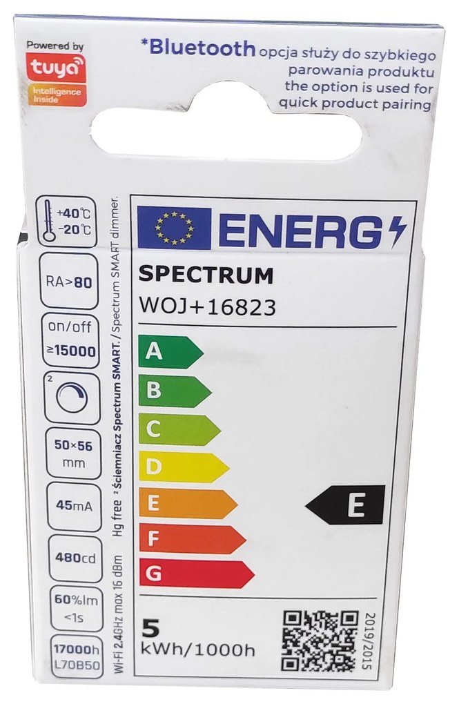 Крушка SMART LED 4,5W GU10 WIFI Colors RGB WOJ+16823
