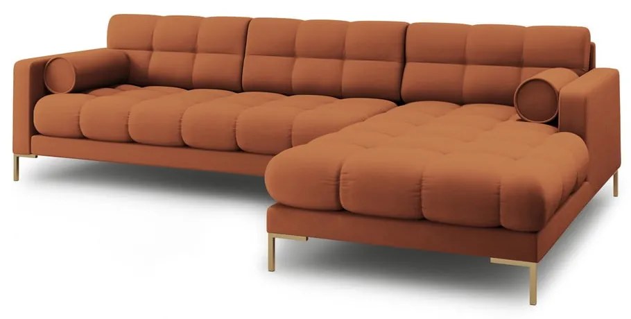 Ъглов диван в тухлен цвят (десен ъгъл) Bali – Cosmopolitan Design