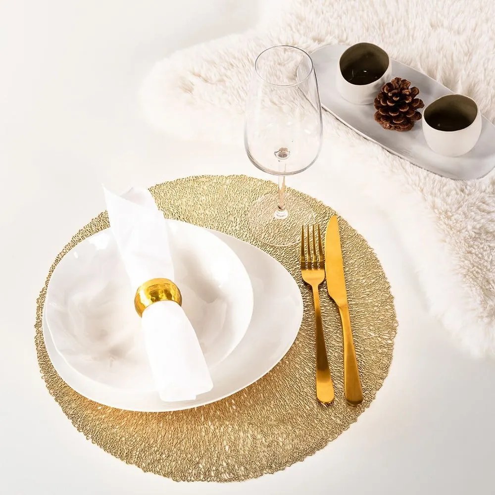 Подложка за хранене в златисто, ⌀ 38 cm - Tiseco Home Studio