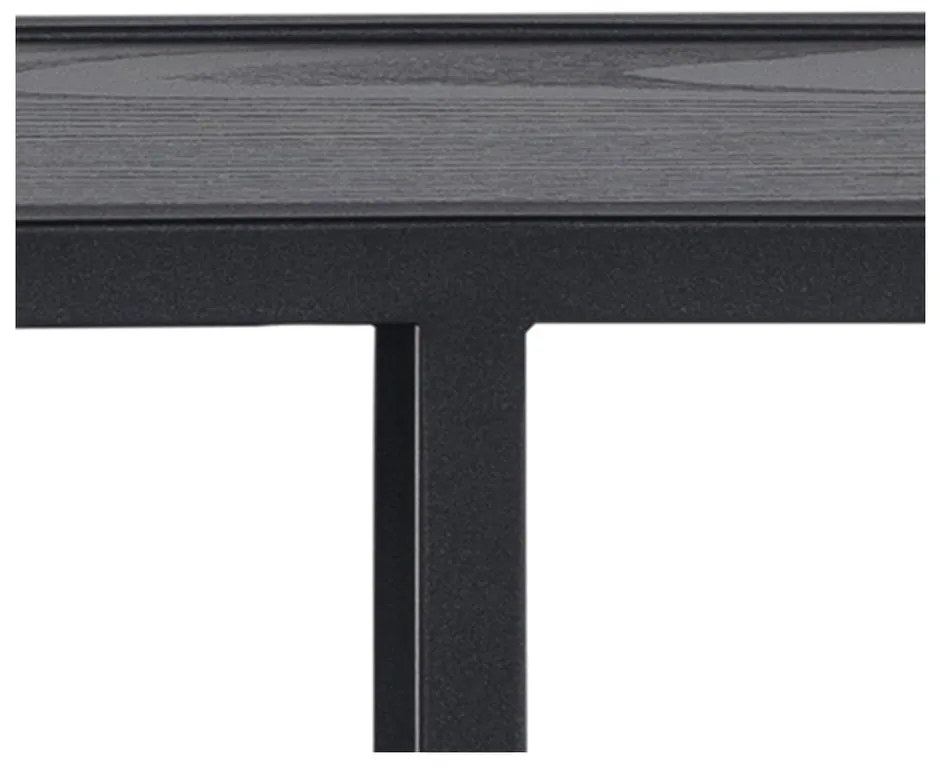 Черен двуетажен метален рафт Seaford - Actona