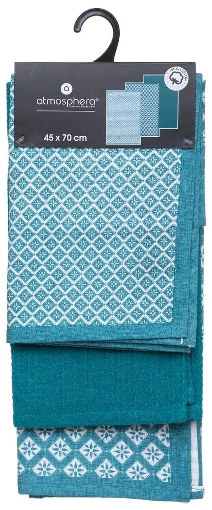 Сет кърпи atmosphera, 45x70 cm, Памук, 3 бр - Червен