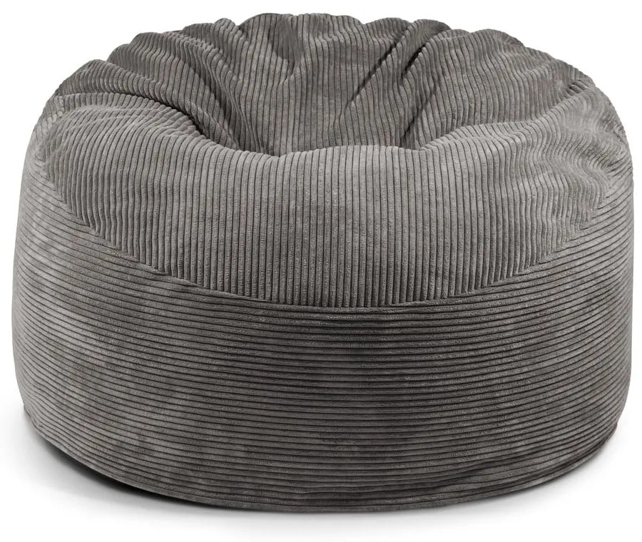 Черен пуф от рипсено кадифе Om 110 – SLOWDOWN