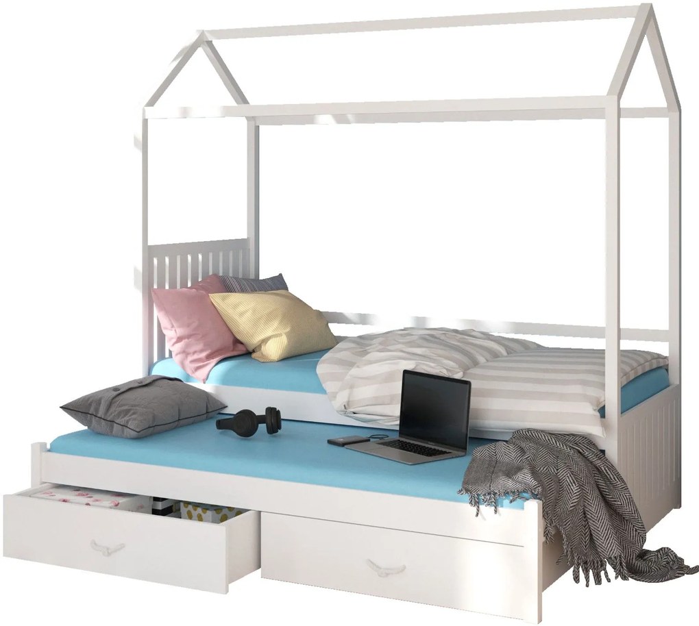 Бебешко Детско легло Umea-180 x 80-Without protector-White