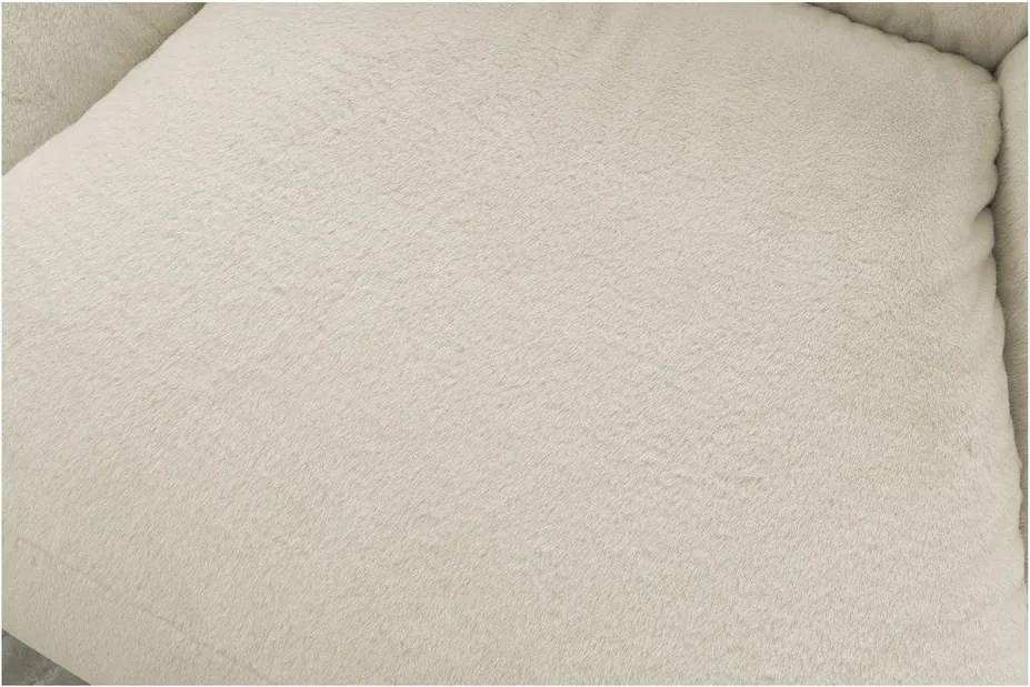 Кремав пуф от изкуствен косъм Lilibet – Bobochic Paris