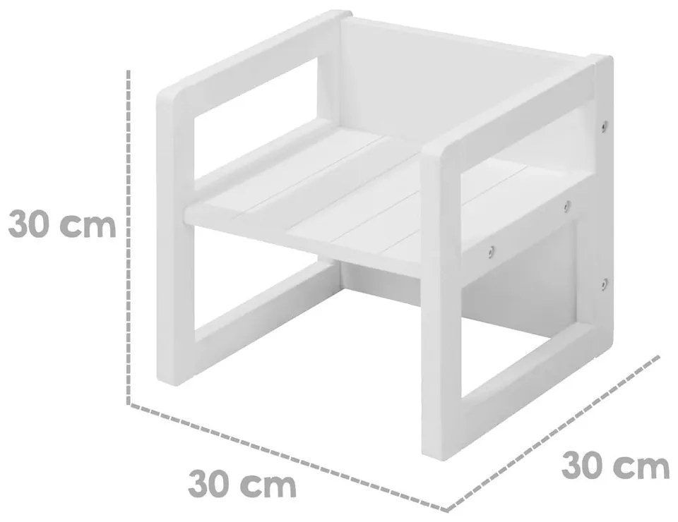 Бял детски стол – Roba