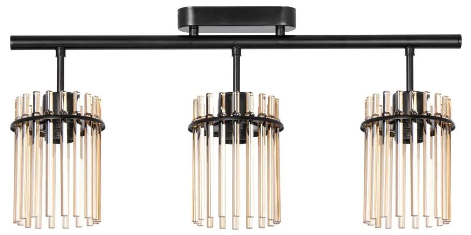 Полилей за повърхностен монтаж 3xE27/60W/230V черен/бежов