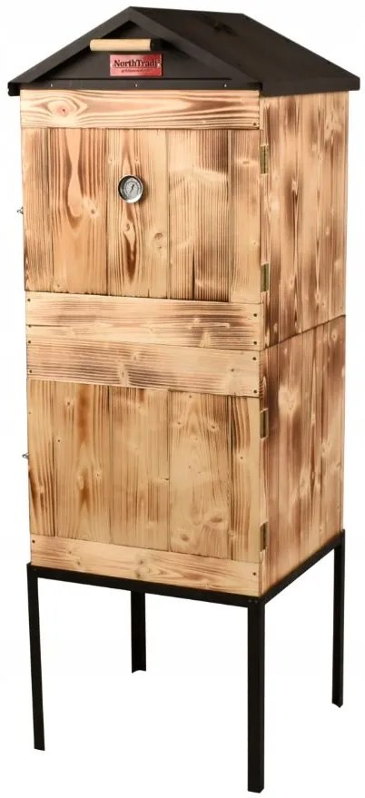Дървена пушалня 50x50x120cm с метален покрив