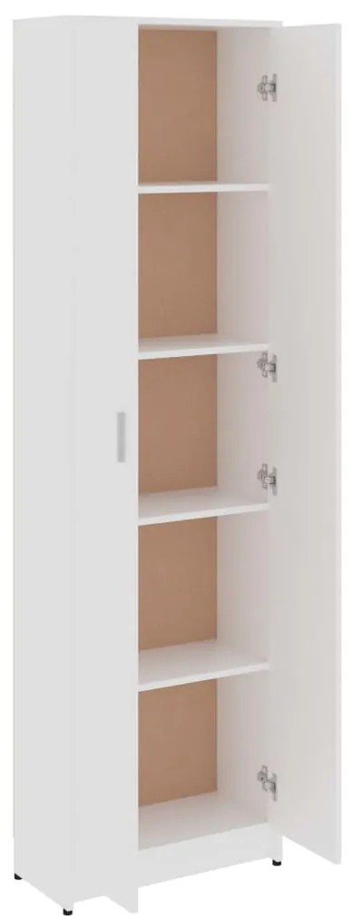 Гардероб за антре, бял, 55x25x189 см, инженерно дърво