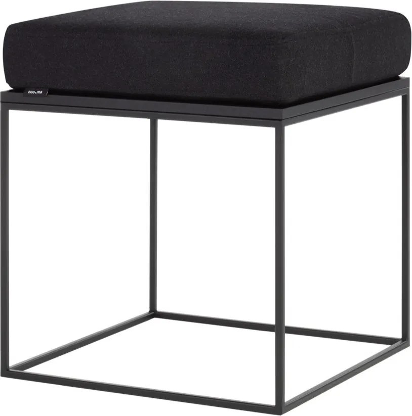 Черен тапициран стол Feo – noo.ma