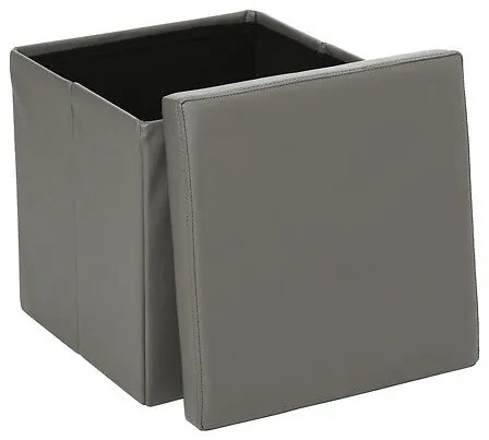 Пуф със съхранение atmosphera Pouffe, MDF, Сгъваем - Сив