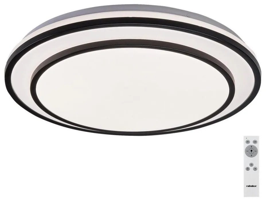 Rabalux 2130 - LED димируемо таванно осветително тяло LUPITA LED/40W/230V черно + дистанционно управление