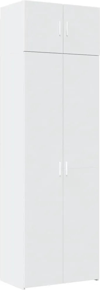 3281322 vidaXL Шкаф за съхранение, бял, 70x42,5x225 см, инженерно дърво