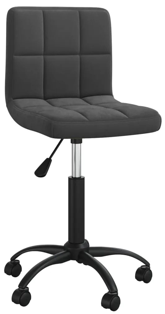 334353 vidaXL Въртящ се офис стол, черен, кадифе