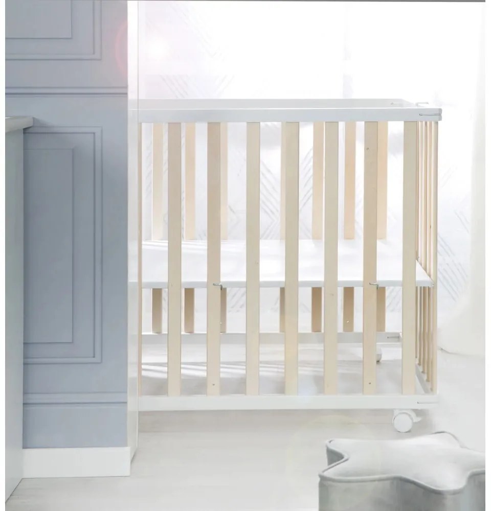 Кошара за игра в бял и естествен цвят 100x75 cm - Roba