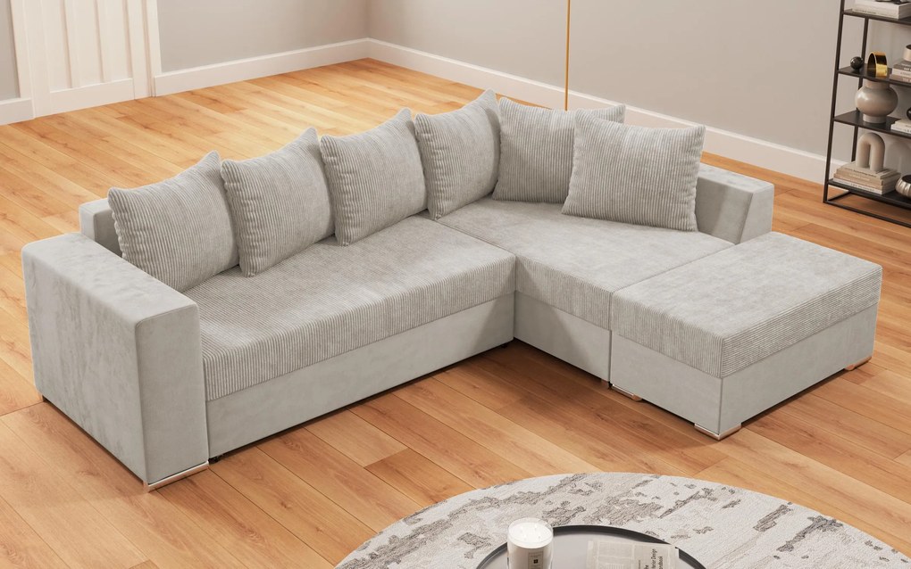 Разтегателен ъглов диван + табуретка Лондо