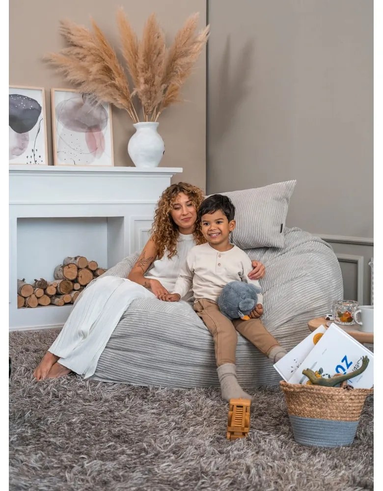 Пуф от рипсено кадифе в цвят горчица Om 135 – SLOWDOWN