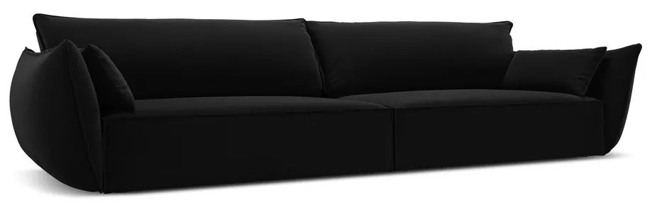 Черен кадифен диван 248 cm Vanda – Mazzini Sofas