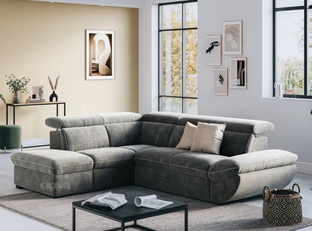 Ъглов диван Капри с функция сън и ракла