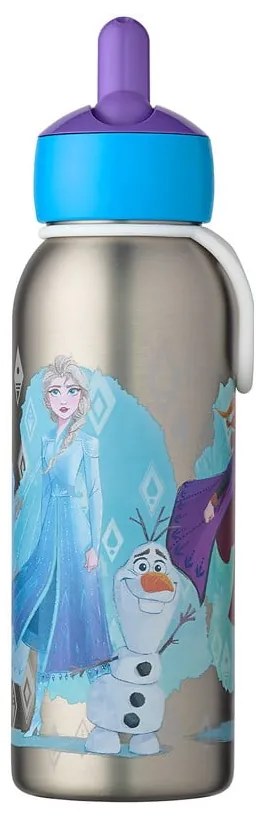 Детска бутилка от неръждаема стомана в сребрист цвят 350 ml Frozen 2 – Mepal