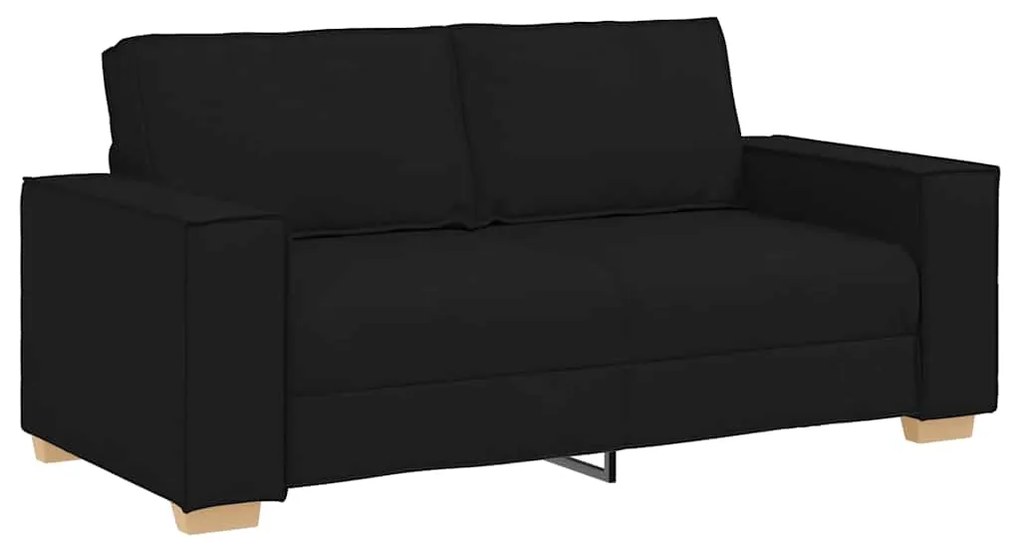 4104982 vidaXL Двуместен диван, черен, 140 см, плат