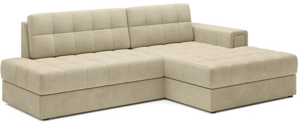 Светлокафяв кадифен сгъваем ъглов диван (десен ъгъл) Blezalt – ELTAP