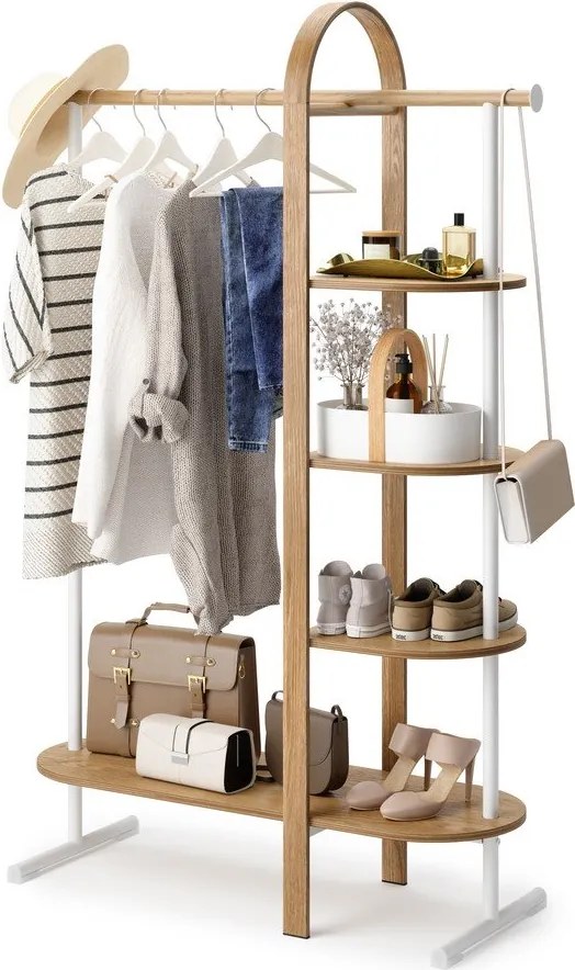 Бял комплект за коридор от естествено евкалиптово дърво Bellwood - Umbra