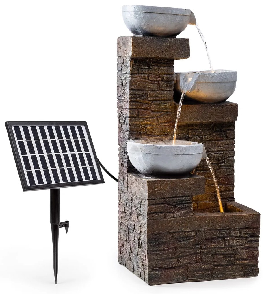 Blumfeldt Fez, соларен фонтан, LED, 34 x 76 x 36 см. (Ш х В х Д), полирезин
