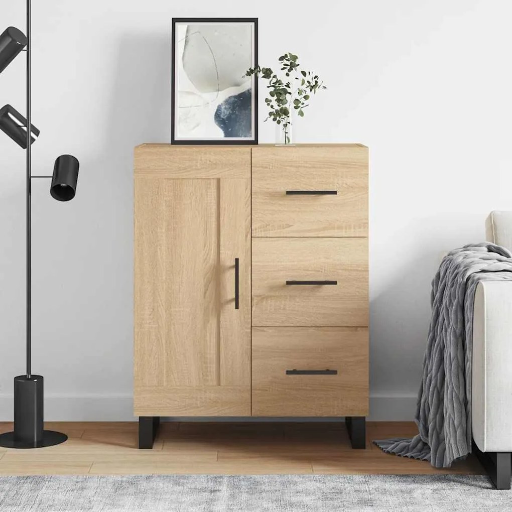 830287 vidaXL Сайдборд, дъб сонома, 69,5x34x90 см, инженерно дърво