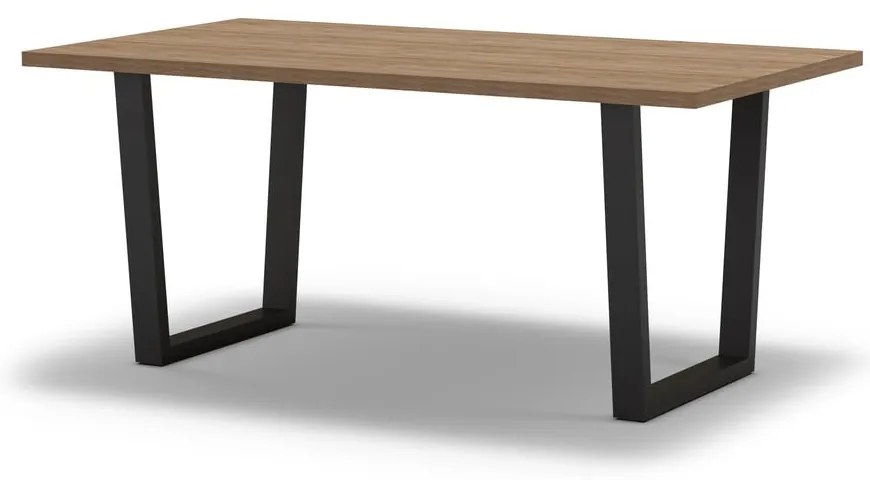 Трапезна маса с дъбов плот 100x180 cm Francesca - Marckeric