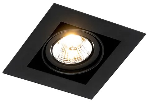 Комплект от 6 модерни вградени прожектора черни регулируеми - Oneon 70