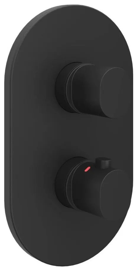 Ravak X070467 - Термостатен душ смесител за вграден монтаж CHROME черен