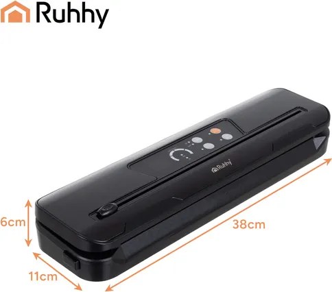 Вакуумна машина за запечатване на храна Ruhhy, вграден нож и 10 торбички