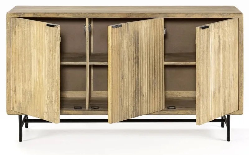 Скрин от масивно манго в естествен цвят 150x85x40 cm Mundra – MOME