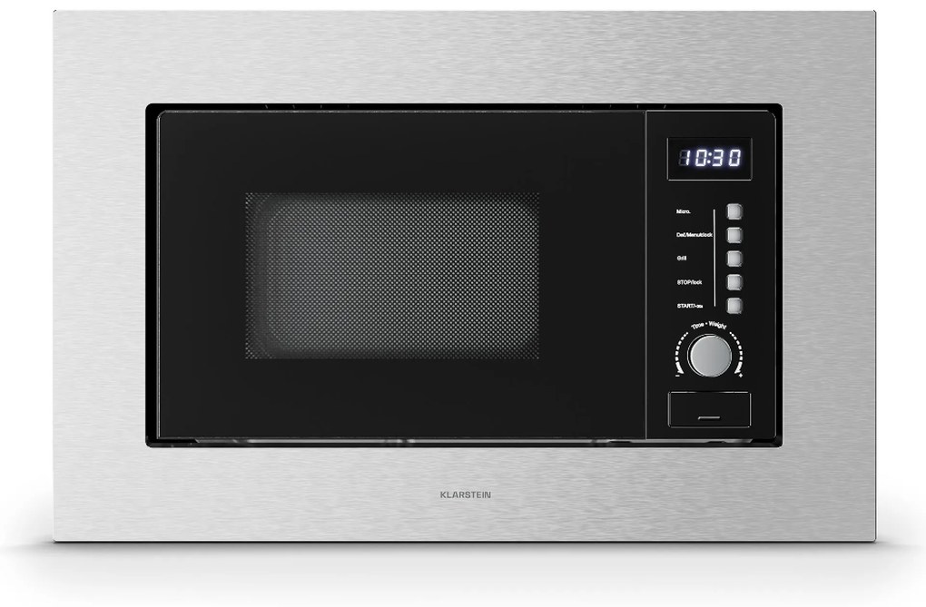 Klarstein Verosteel вградена микровълнова с грил | 800 W грил | 700 W микровълнова | 60 см