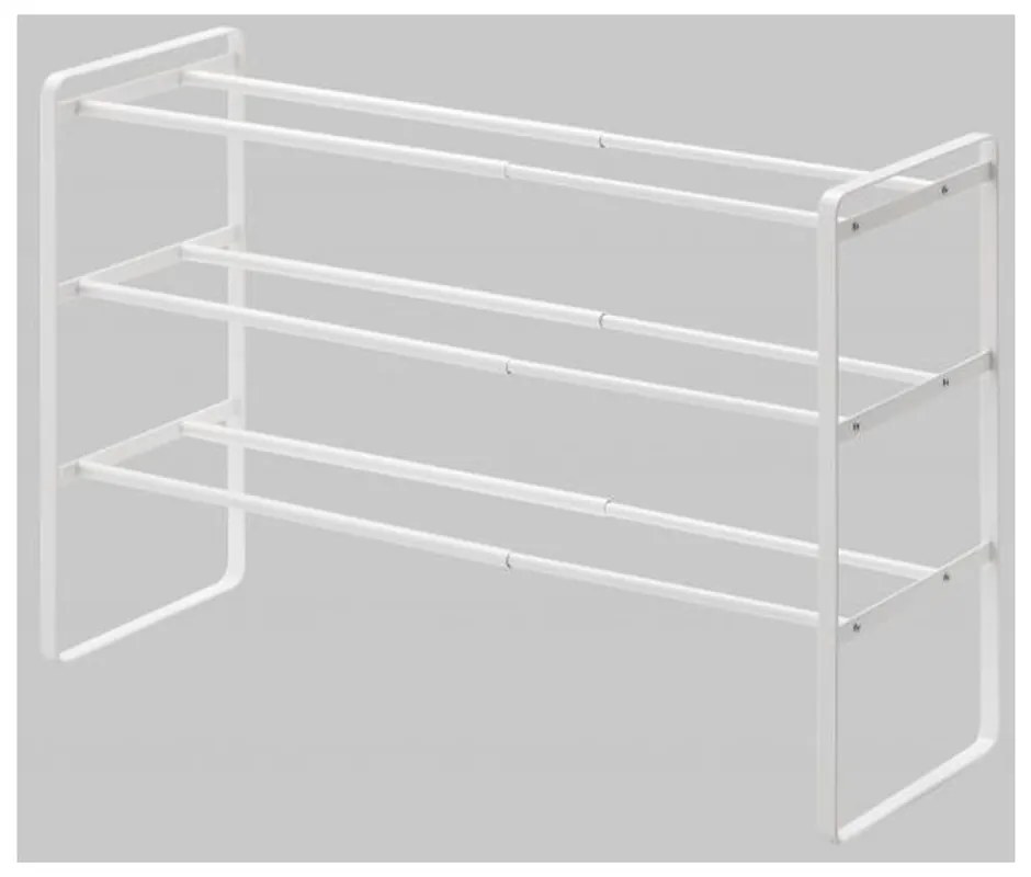 Бял регулируем рафт за обувки с 3 нива Maebashi - YAMAZAKI