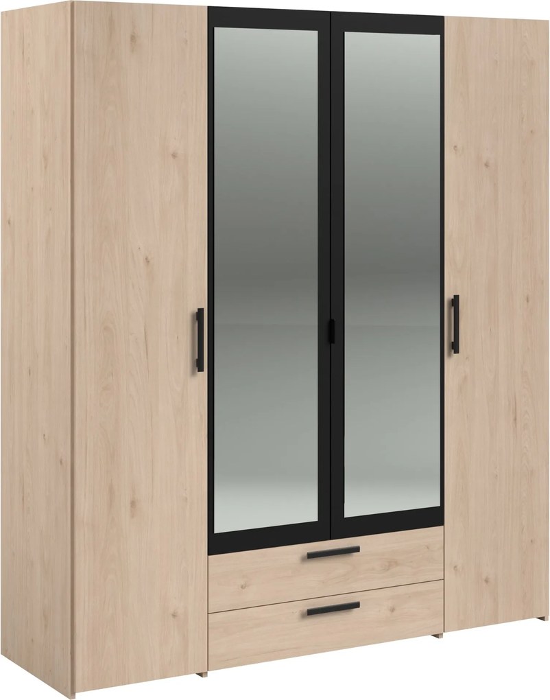 Гардероб Dorm 4-door с огледало-Mauro