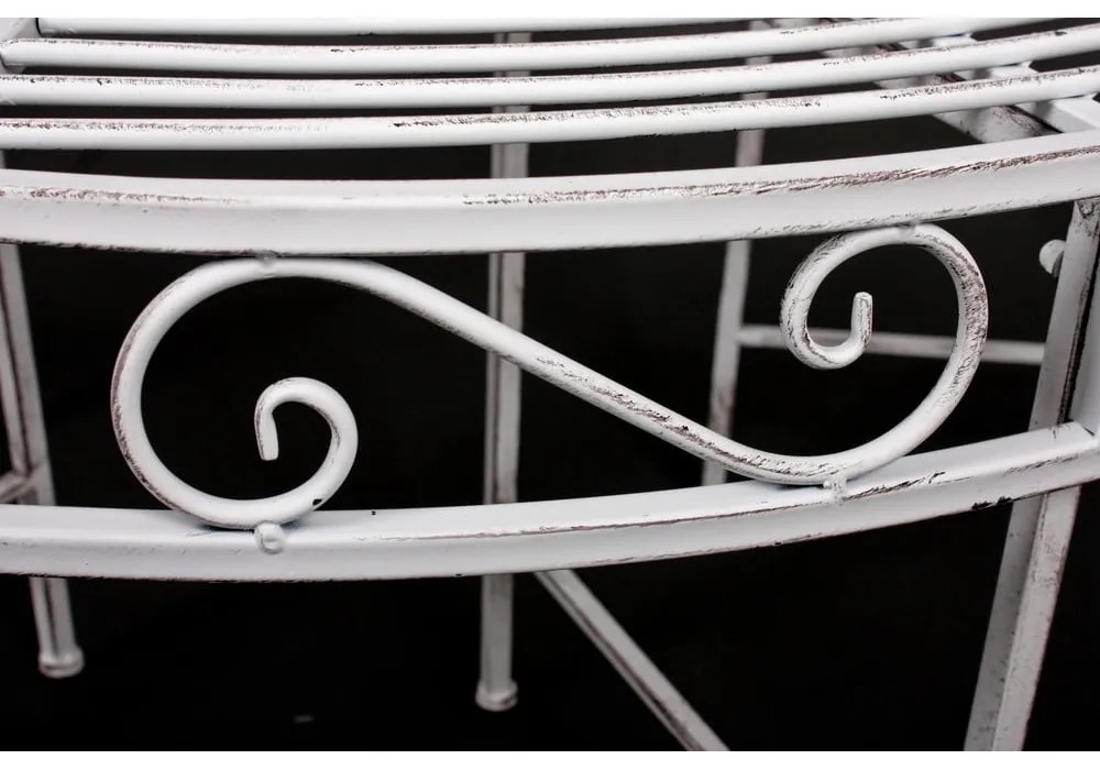 Бяла метална градинска пейка Varda – Garden Pleasure