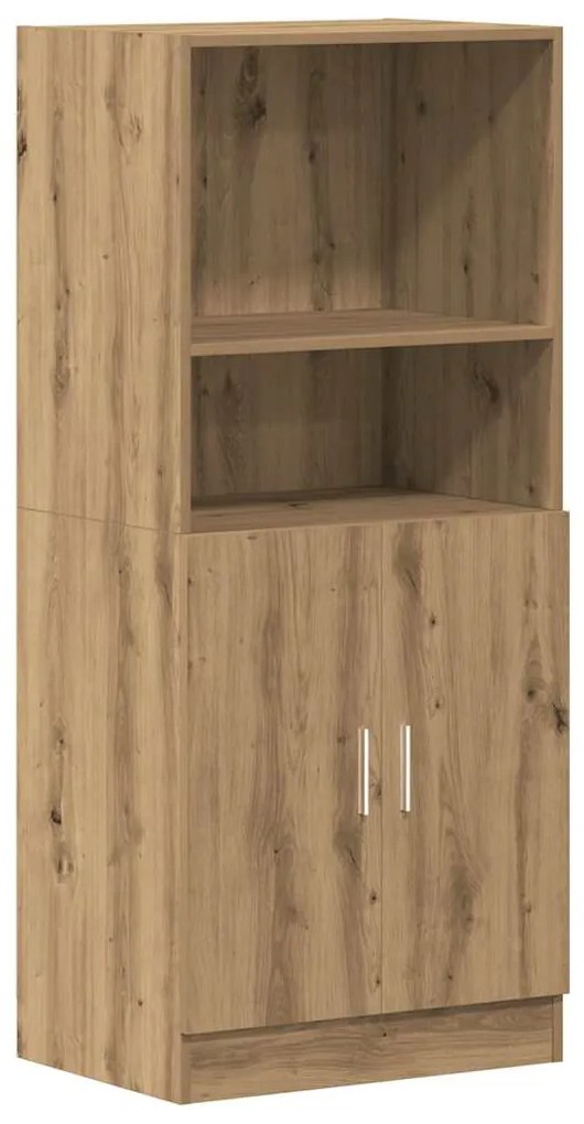 860129 vidaXL Кухненски шкаф, дъб артизан, 57x41,5x131,5 см, инженерно дърво