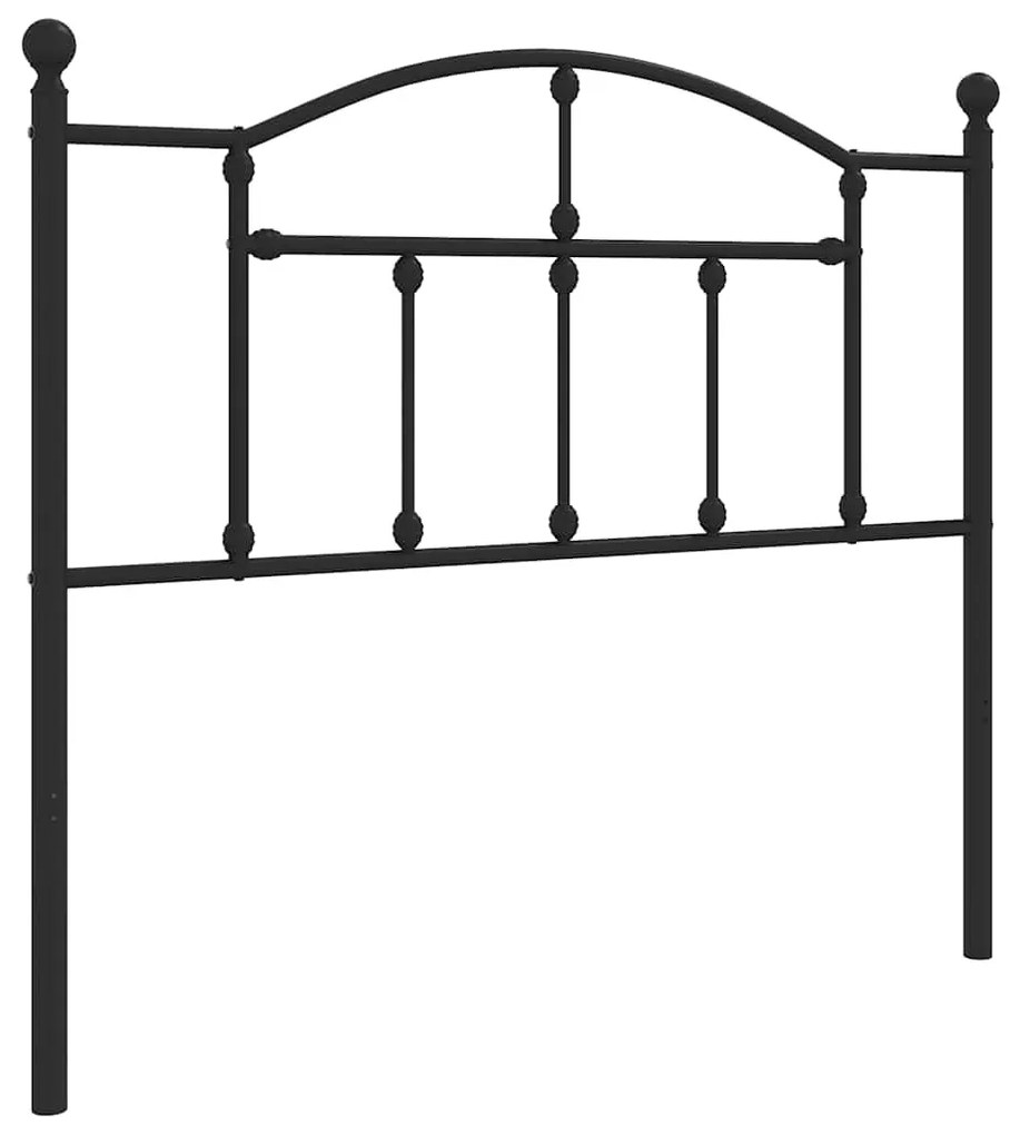 353468 vidaXL Метална табла за глава, черна, 100 см