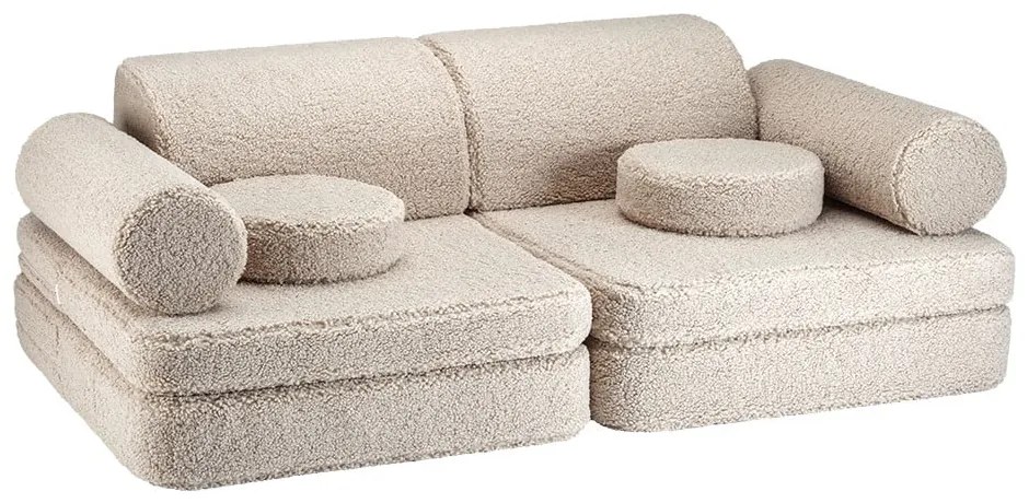 Светлокафяв детски диван от букле 132 cm Settee – Wigiwama